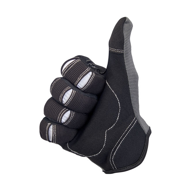 Biltwell Moto Gloves, Grey/Black Gloves Biltwell