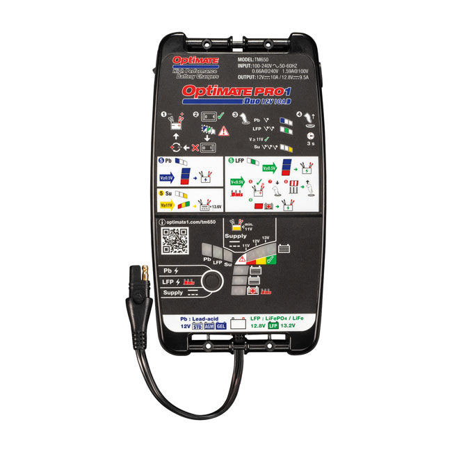 Tecmate Opti Mate, Pro 1 Duo 12 B 10 A Battery Charger Battery Chargers Optimate