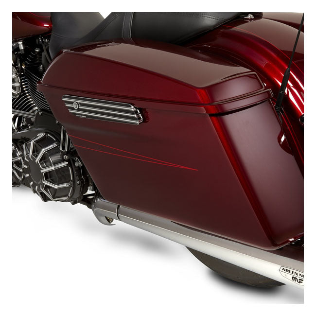 Arlen Ness 10-Gauge® Saddlebag Latch Covers, Black - 14-24 Touring Latch Covers Arlen Ness
