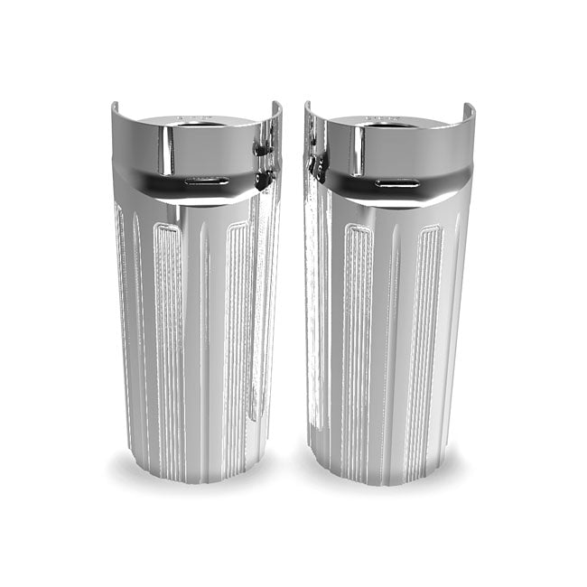 Arlen Ness, fork boots 10-Gauge +2". Chrome Fork Boots Arlen Ness