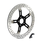 Arlen Ness 14" Left Big Brake Rotor Hub Mount, Black - 00-07 / 08+ Touring Brake Rotors Arlen Ness