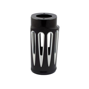 Arlen Ness, Deep Cut fork boots. Black contrast machined Fork Boots Arlen Ness