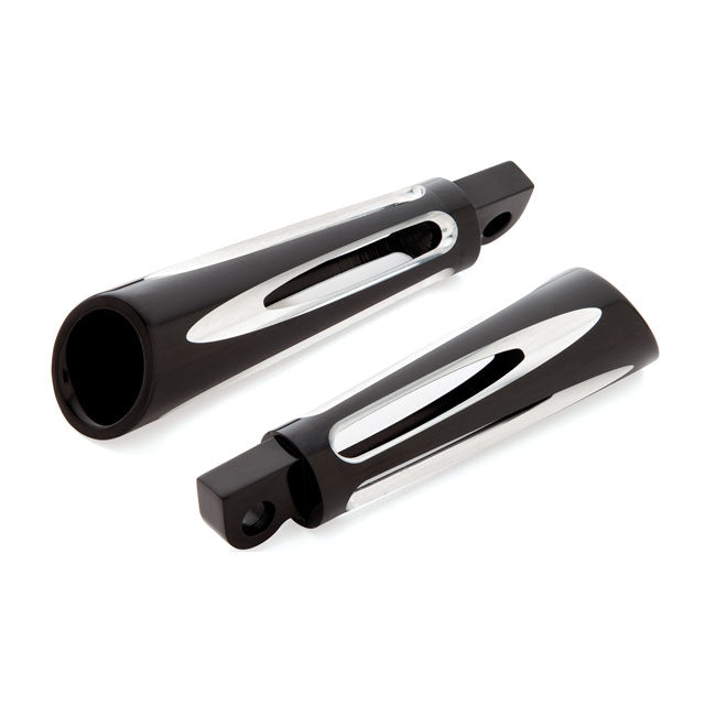 Arlen Ness Footpegs Deep Cut Black Footpegs Arlen Ness