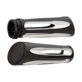Arlen Ness, billet Deep Cut handlebar grips. Black Grips Arlen Ness
