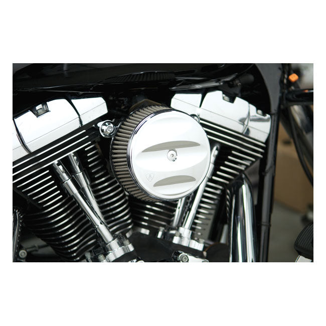 Arlen Ness, Stage 1 Billet Sucker air cleaner kit. Chrome Air Cleaner Arlen Ness