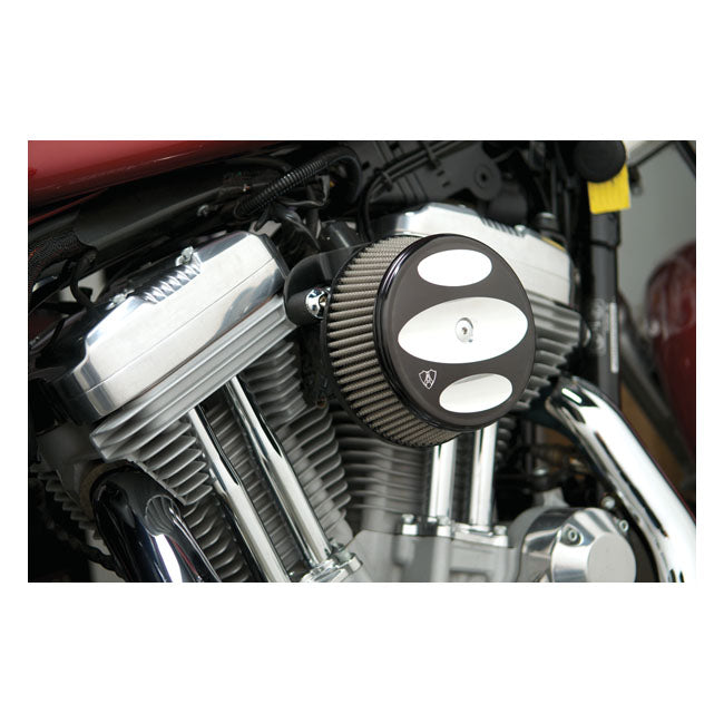 Arlen Ness, Stage 1 Billet Sucker air cleaner kit. Black Air Cleaner Arlen Ness