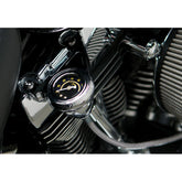Arlen Ness Radius Oil Pressure Gauge, Chrome - 99-17 Twin Cam Oil Pressure Gauges Arlen Ness