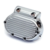 Transmission end cover ribbed, cable clutch. Chrome Transmission End Covers Mcs