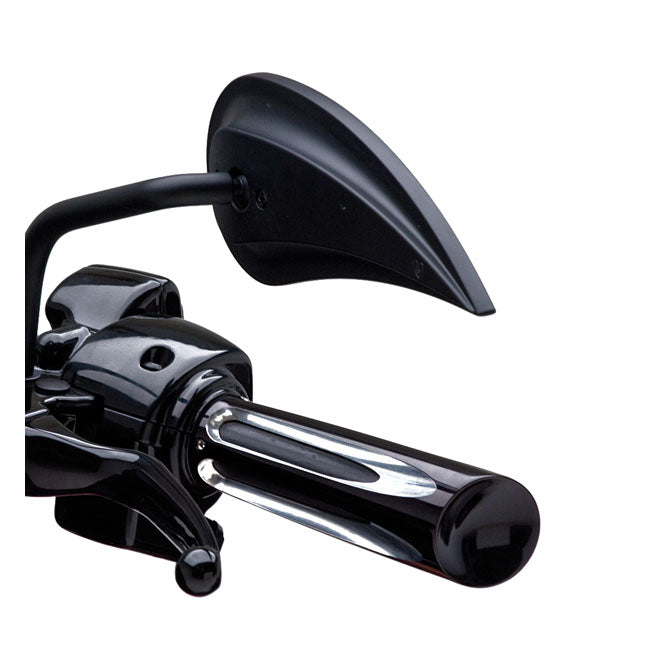 Arlen Ness, billet Deep Cut Comfort grips. Black Grips Arlen Ness