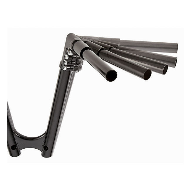Arlen Ness, 1-1/4" modular drag bar. Black, 8" rise Handlebars Arlen Ness