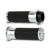 Arlen Ness Grips Bevelled Cable Chr Grips Arlen Ness