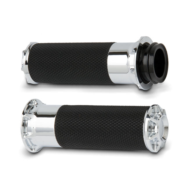 Arlen Ness Grips Bevelled Cable Chr Grips Arlen Ness