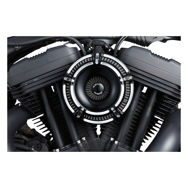 Arlen Ness, inverted air cleaner kit ''Slot Track''. Black CC Air Cleaner Arlen Ness