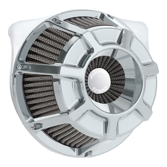 Arlen Ness, inverted air cleaner kit ''Beveled''. Chrome Air Cleaner Arlen Ness