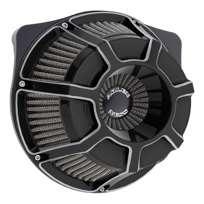Arlen Ness, inverted air cleaner kit ''Beveled''. Black CC Air Cleaner Arlen Ness