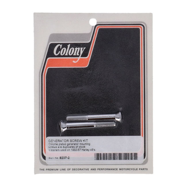 Colony, generator mount kit. Chrome. OEM style Generator Mount Kits Colony