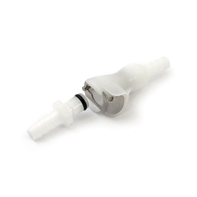 Motion Pro, fuel hose connector. 1/4" I.D. Single shut off Fuel Line Connectors Motion Pro