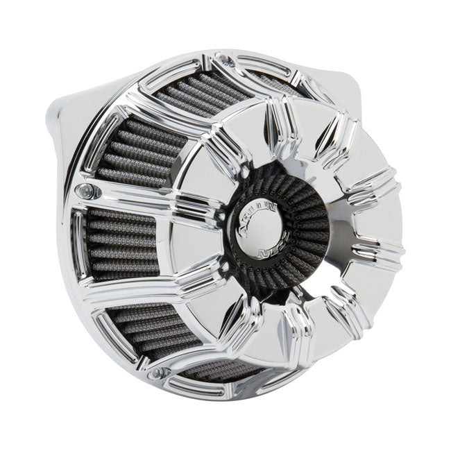 Arlen Ness, inverted air cleaner kit ''10-Gauge''. Chrome Air Cleaner Arlen Ness