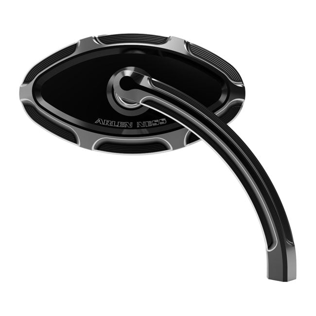 Left Beleved Forged Mirror, Black Mirrors Arlen Ness