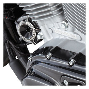 Arlen Ness, reusable billet oil filter kit. Beveled. Black Oil Filter Kits Arlen Ness