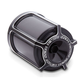 Arlen Ness, reusable billet oil filter kit. Beveled. Black Oil Filter Kits Arlen Ness