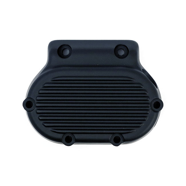 Transmission End Cover Ribbed, Cable Clutch. Black Transmission End Covers Mcs