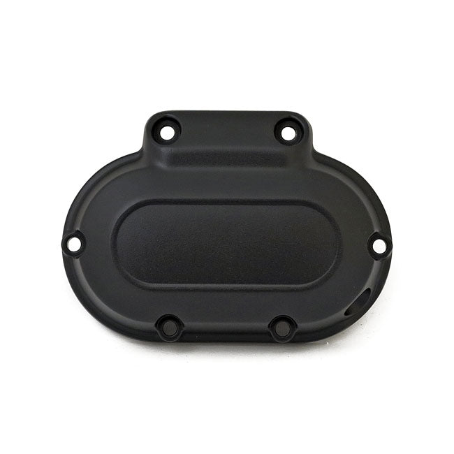 Transmission End Cover Smooth, Cable Clutch. Black Transmission End Covers Mcs