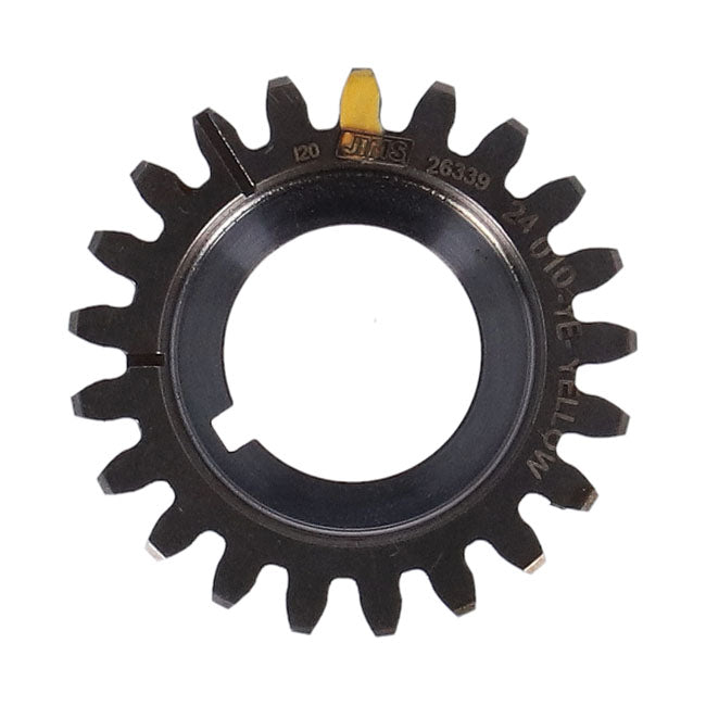 JIMS, pinion gear 54-77. Yellow Pinion Gears Jims