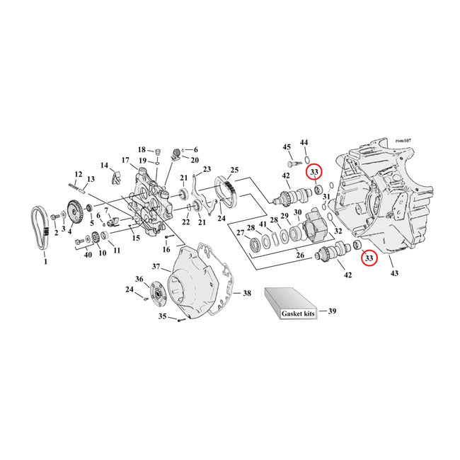 JIMS, camshaft needle bearing. Inner Cams Bearings Jims
