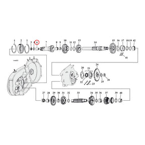 JIMS needle bearing, transmission countershaft Transmission Bearings Jims