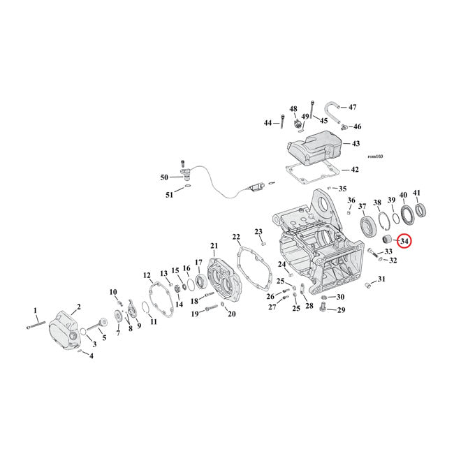 JIMS bearing, transmission closed end Transmission Bearings Jims