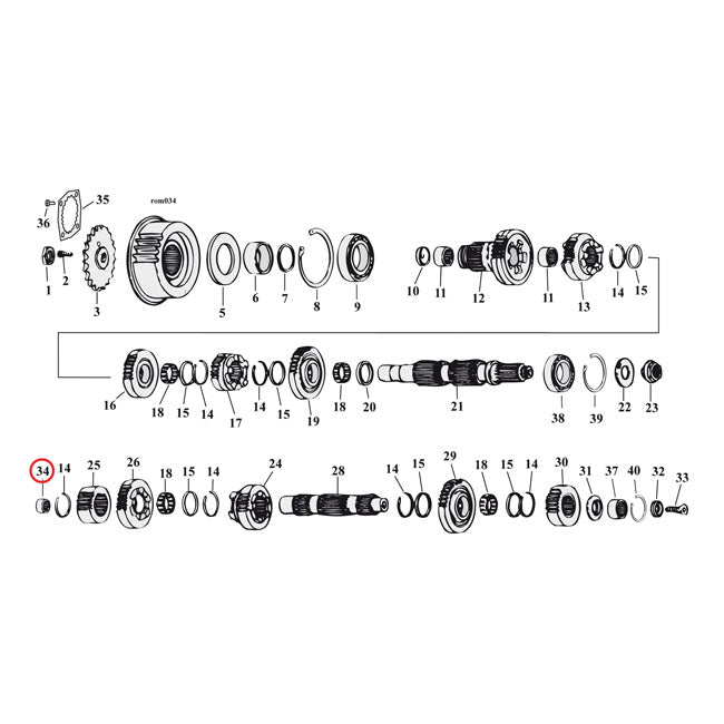 JIMS bearing, transmission closed end Transmission Bearings Jims