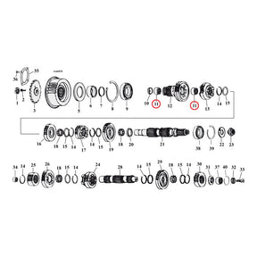 JIMS needle bearing, mainshaft 5th gear Transmission Bearings Jims