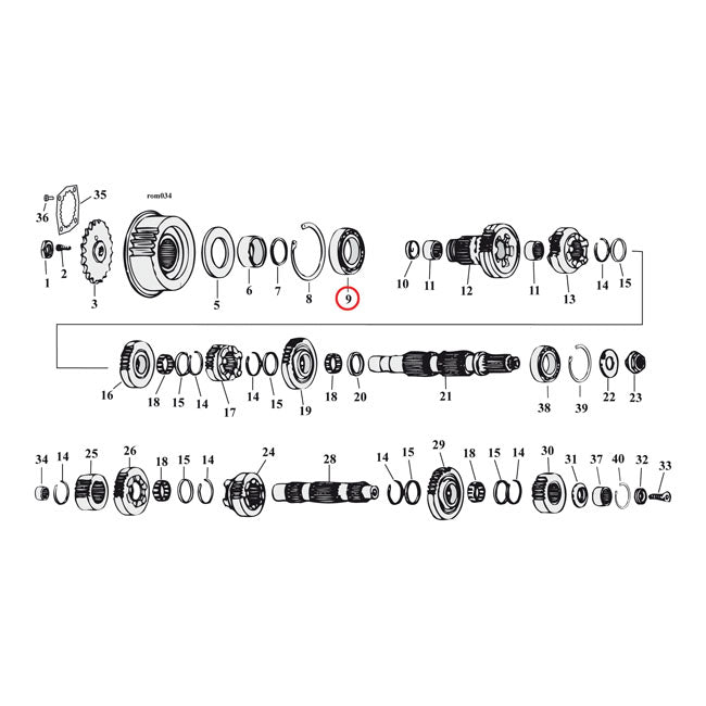 JIMS, bearing transmission mainshaft Transmission Bearings Jims
