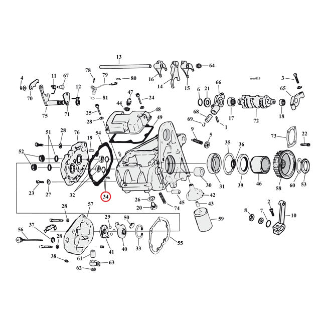 JIMS, retaining ring, main/countershaft bearing Retaining Rings Jims