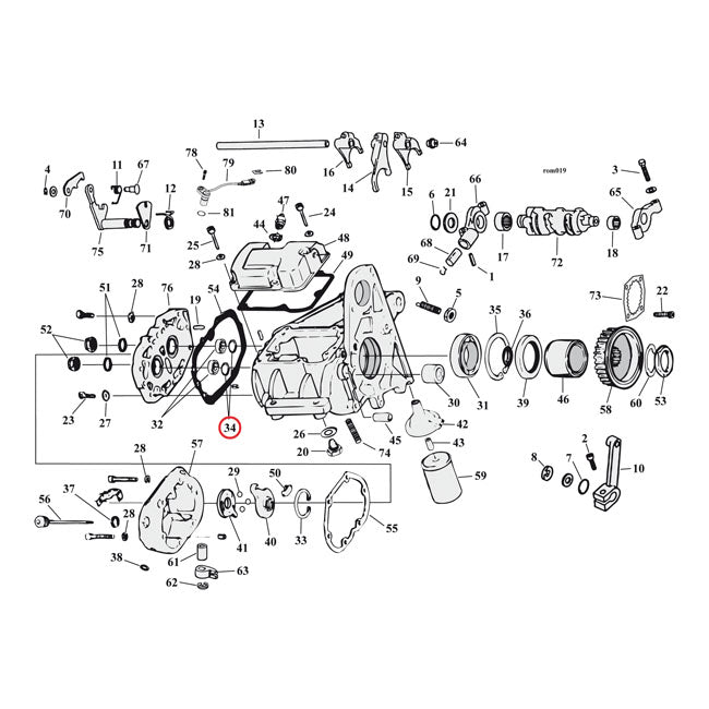 JIMS retaining rings, transmission/front wheel bearing Retaining Rings Jims