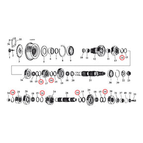 JIMS retaining rings, transmission Retaining Rings Jims