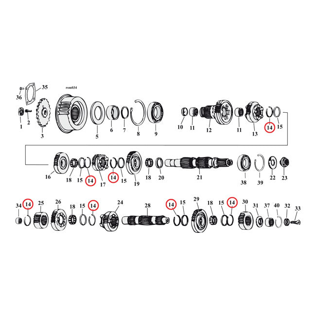 JIMS retaining rings, transmission Retaining Rings Jims