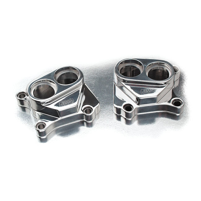 JIMS, Twin Cam billet tappet cover set. Chrome Tappet Block Covers Jims