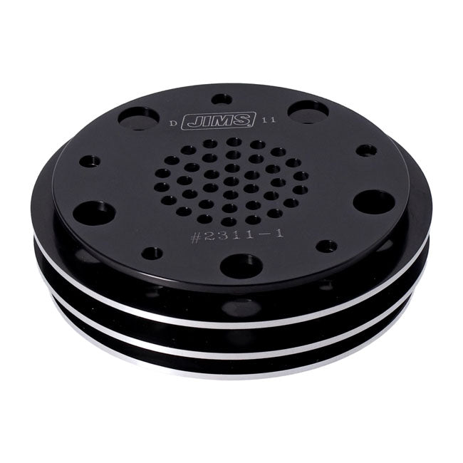 JIMS, cam cover / heat sink. Black Cam Gear Covers Jims