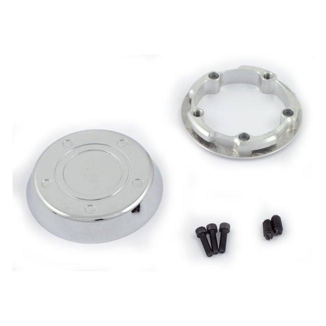JIMS, Twin Cam Bike Pocket. Chrome, ''Sleeper'' Cam Gear Covers Jims