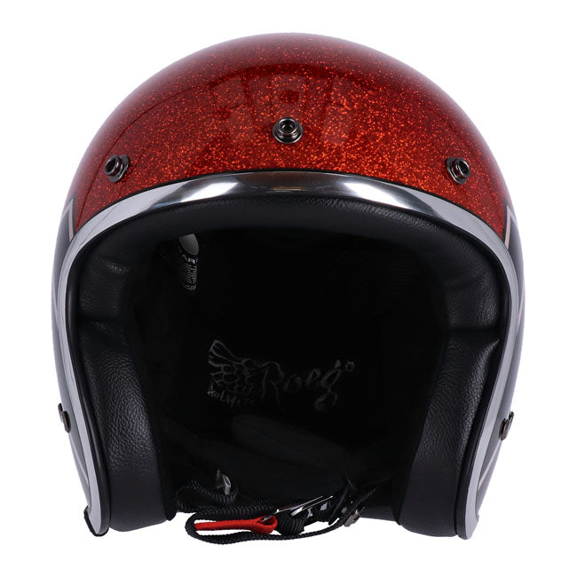 13 1/2 Skull Bucket Helmet, Flake Amber Open Face Helmet 13 And A Half Company