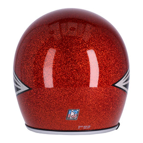 13 1/2 Skull Bucket Helmet, Flake Amber Open Face Helmet 13 And A Half Company