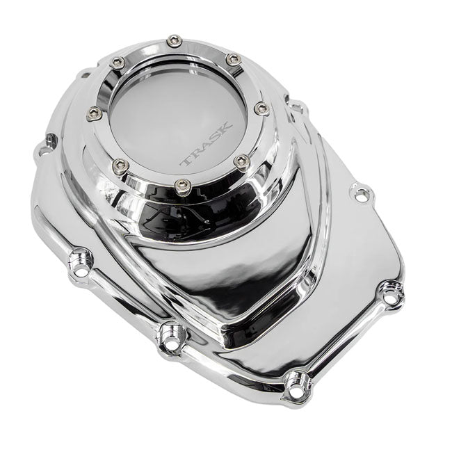Trask Assault Series CAM Cover With Window, Chrome - Milwaukee 8 Cam Covers Trask Performance
