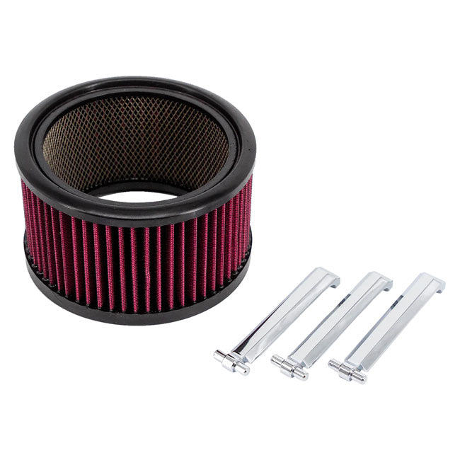 Trask Big Power Filter Kit, Chrome Air Cleaner Trask Performance