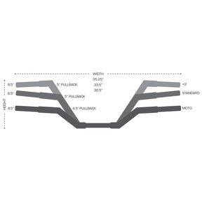 Trask Handlebar V Line Std Chr Handlebars Trask Performance