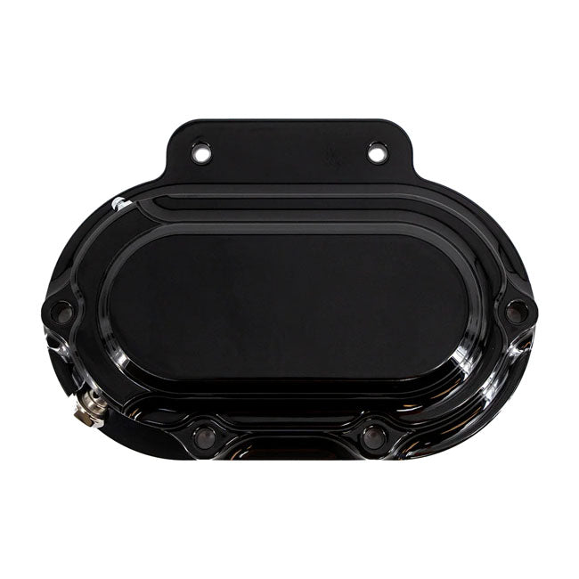 Trask Hydraulic Side Door Cover, Black - Dyna & Softail & Touring Transmission End Covers Trask Performance