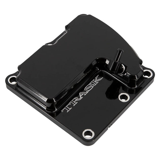 Trask Vented Transmission Top Cover, Black - Milwaukee 8 Transmission Top Covers Trask Performance
