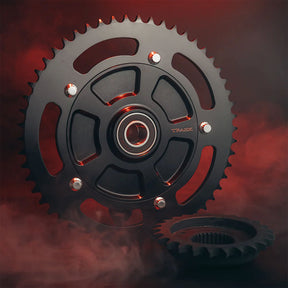 Trask Performance 25-51 Tooth Trask FL Cush Drive Conversion Kit, Black - 09-24 Touring Chain Conversion Rear Sprockets Trask Performance