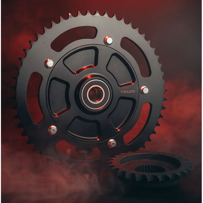 Trask Performance 25-51 Tooth Trask FL Cush Drive Conversion Kit, Black - 09-24 Touring Chain Conversion Rear Sprockets Trask Performance